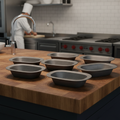 Stainless Steel Vintage Pie Dishes 160x120mm for Serving (Pack of 6)