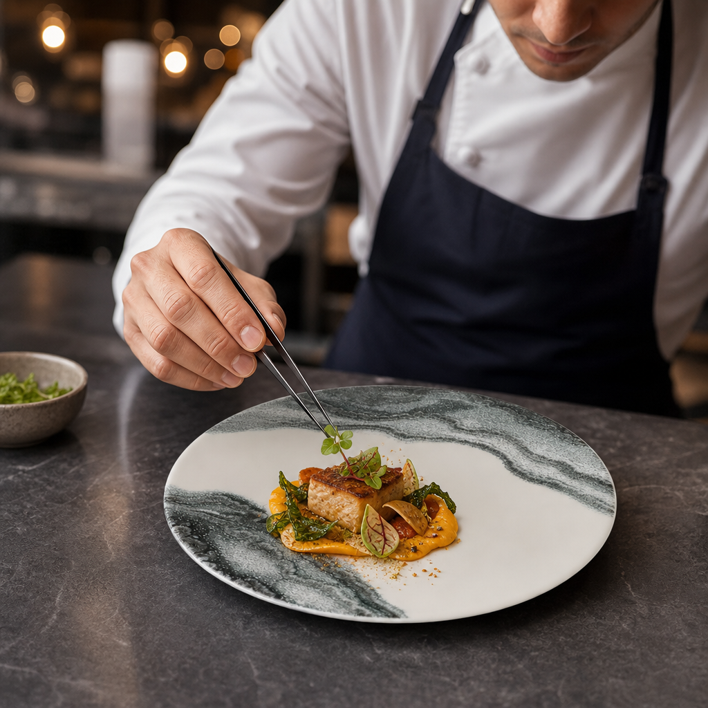 Coupe Plates 165mm Black Vitrified Ceramic for Modern Hospitality (Pack of 12)