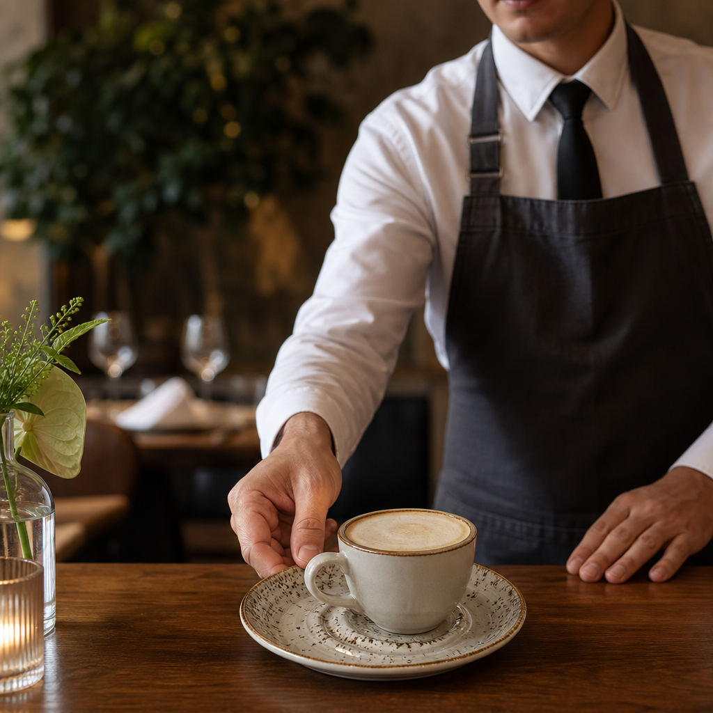Large Double-Well Saucers 145mm Porcelain for Hot Drinks Service (Pack of 36)