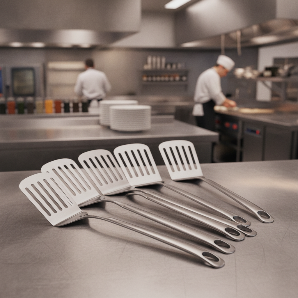 18/10 Stainless Steel Slotted Turner for Serving (Pack of 6)