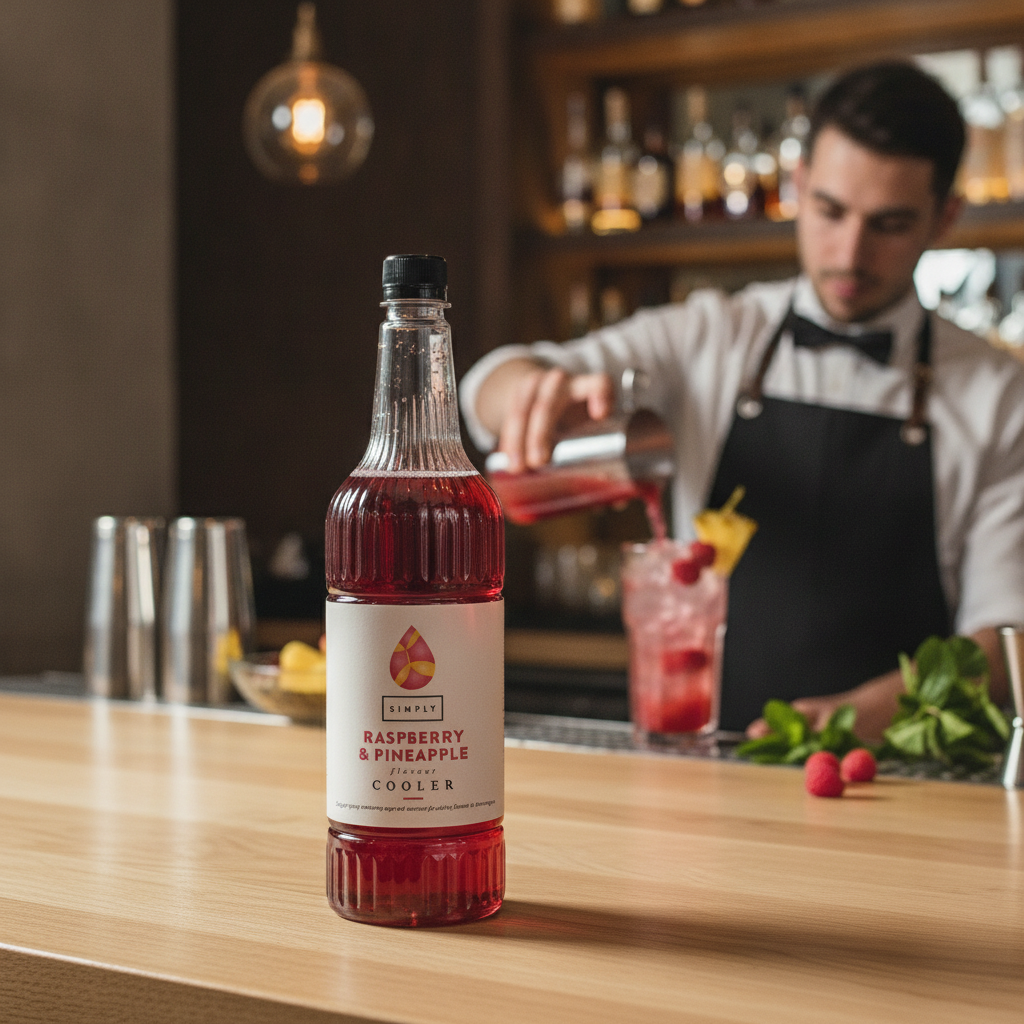 Raspberry and Pineapple Cooler 1L for Mocktails & Cold Drinks