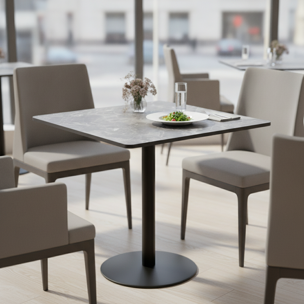 Laminate Marble Table Top 790mm for Hospitality Settings