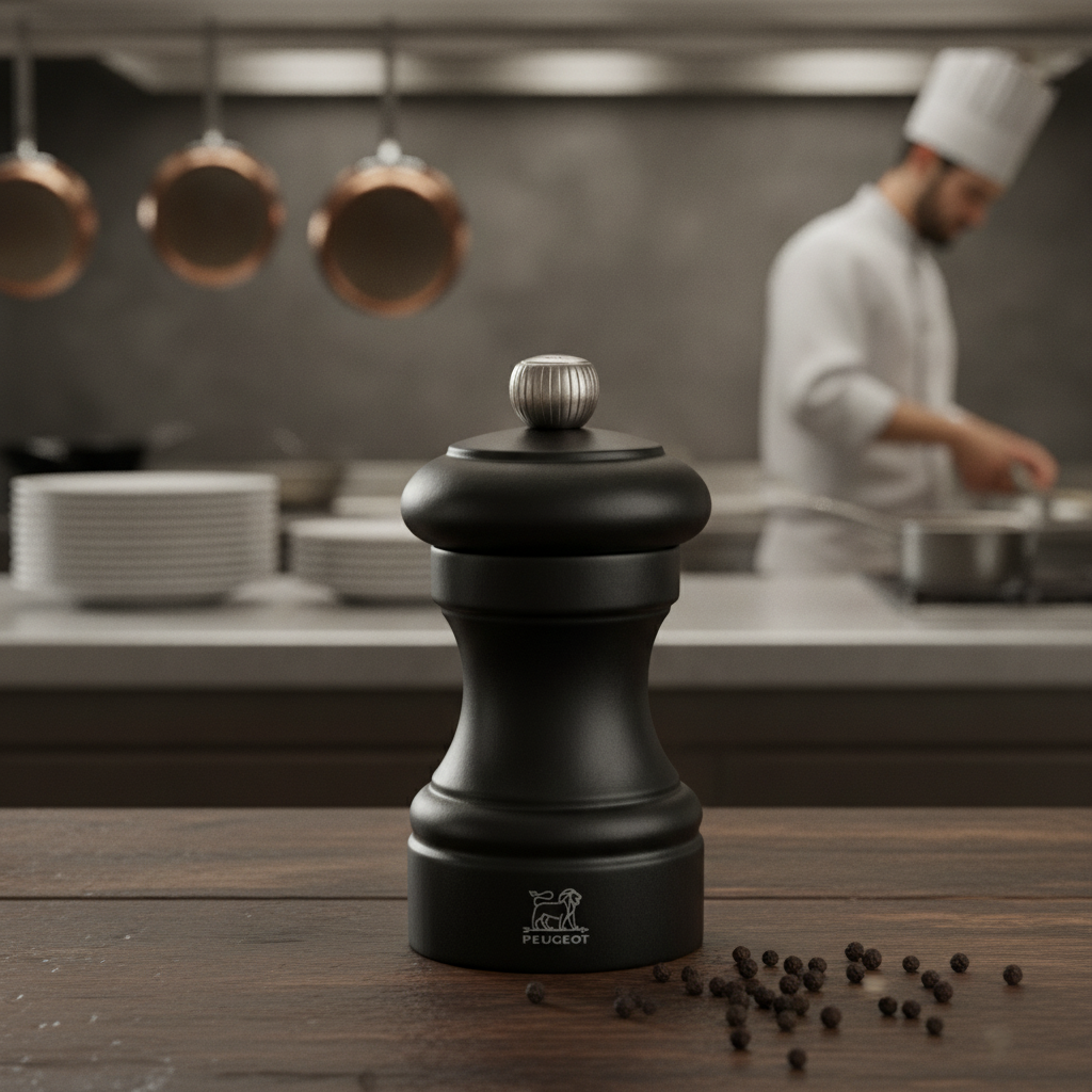 Wood Black Pepper Mill 100mm for Home Cooking