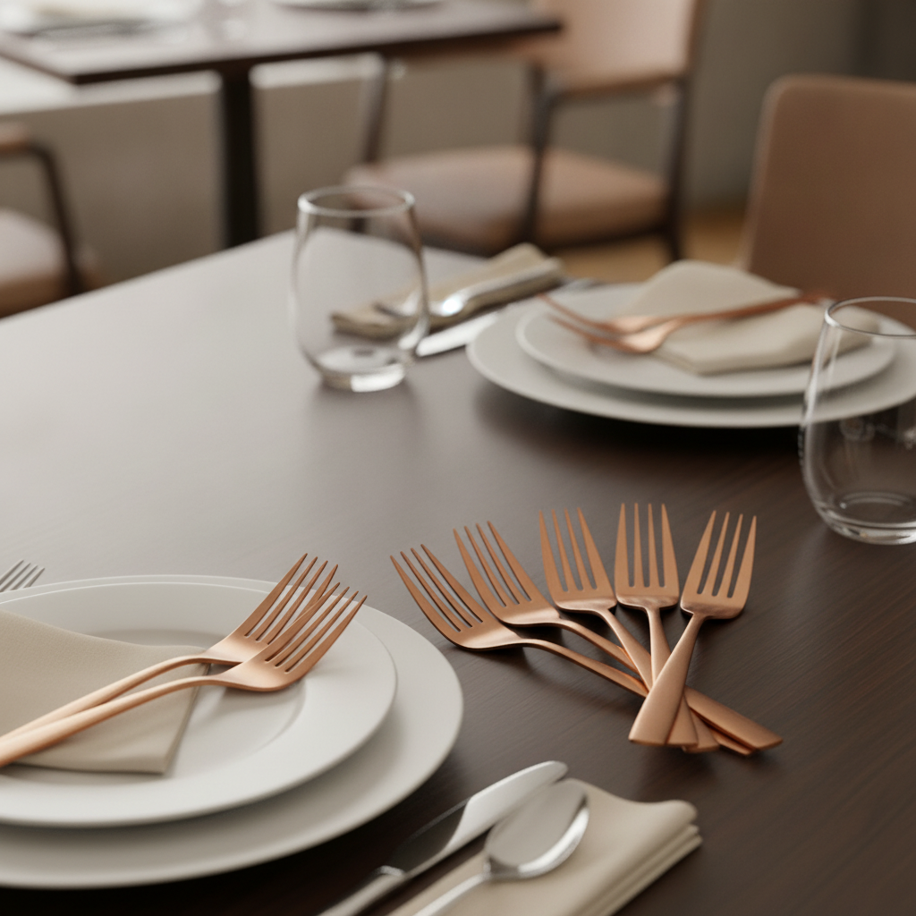 18/0 Stainless Steel Table Forks for Modern Dining (Pack of 12)