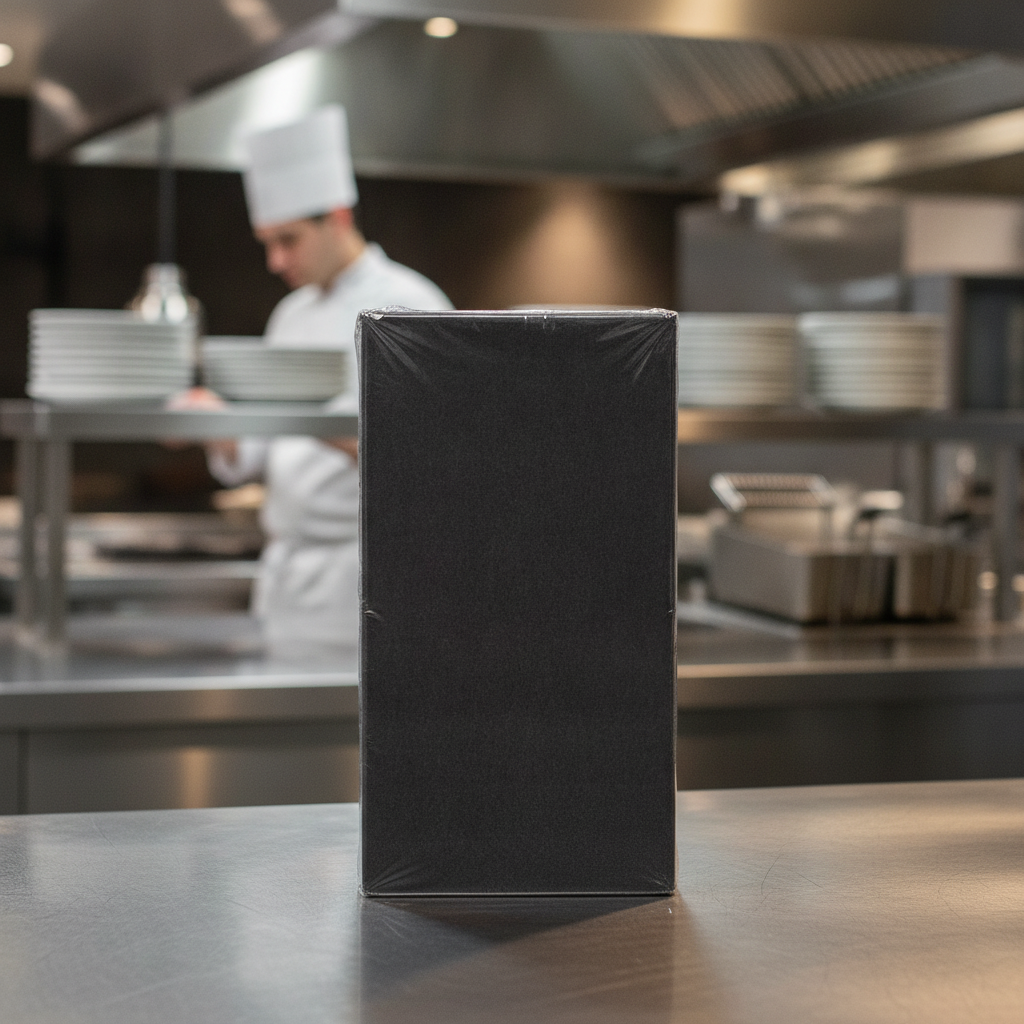 Paper Black Dinner Napkins 40x40cm for Restaurants & Cafés (Pack of 2000)