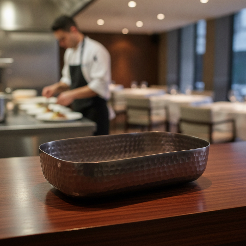 Aluminium Hammered Serving Bowl 1.4L for Elegant Presentations