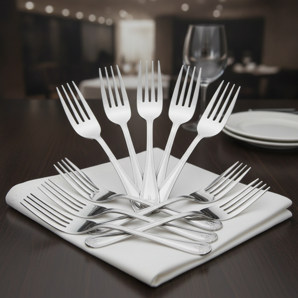Stainless Steel Dessert Forks 175mm for Elegant Dining (Pack of 12)
