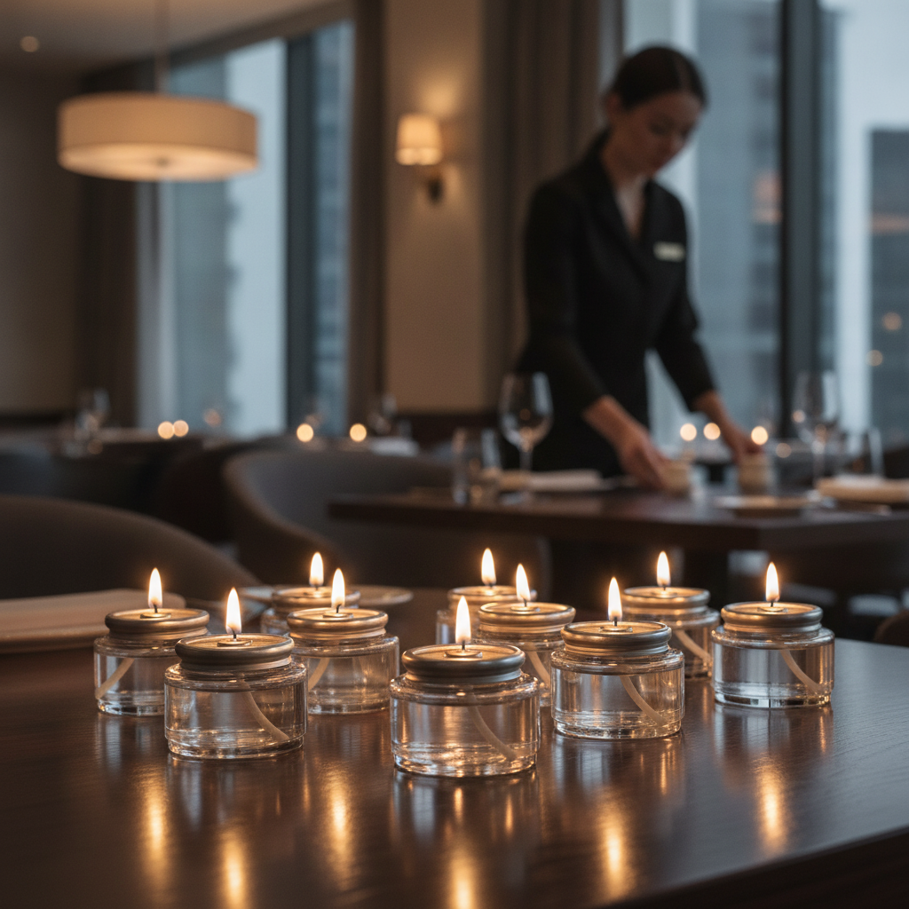 Disposable Liquid Tealight Candles 38mm for Event Venues (Pack of 180)