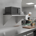 Stainless Steel Microwave Shelf for Kitchen Storage