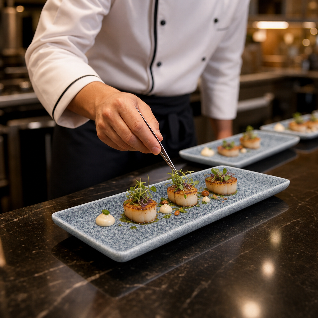 Oblong Plates x 250 90mm Vitrified Ceramic for Catering (Pack of 6)