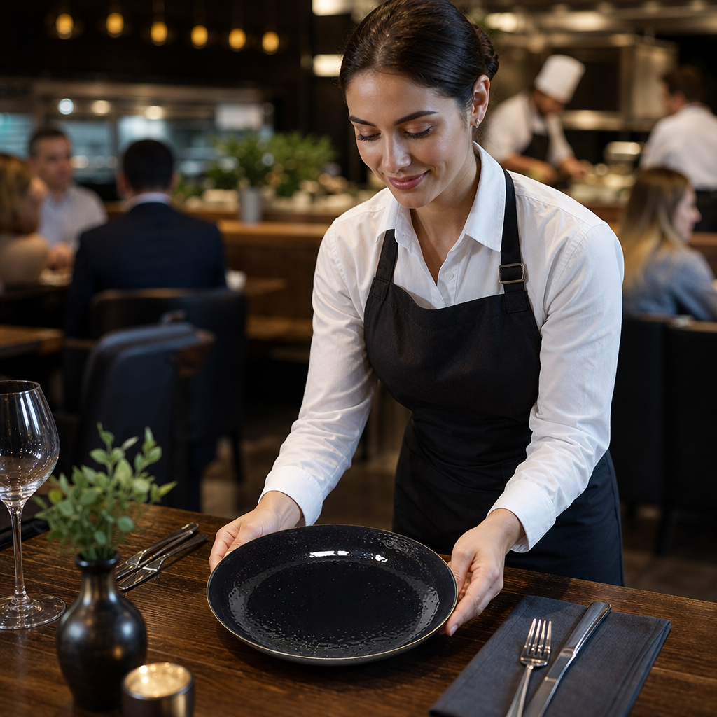 Coupe Bowls 215mm Black Porcelain for Elegant Dining (Pack of 24)