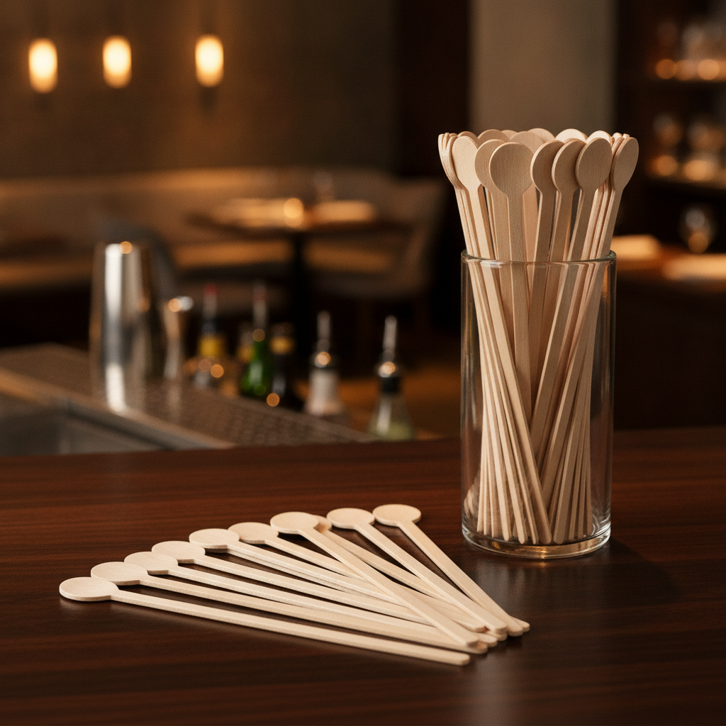Wooden Cocktail Stirrers 150mm for Stylish Drink Presentations (Pack of 100)