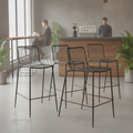 Stainless Steel Black Wire High Stools 1020x500mm for Cafés & Bars (Pack of 4)