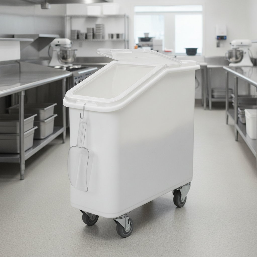 Polyethylene Mobile Ingredient Bin 81L for Efficient Kitchens