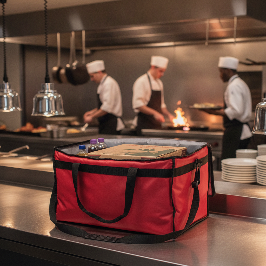Large Polyester Insulated Food Delivery Bag for Takeaway Services
