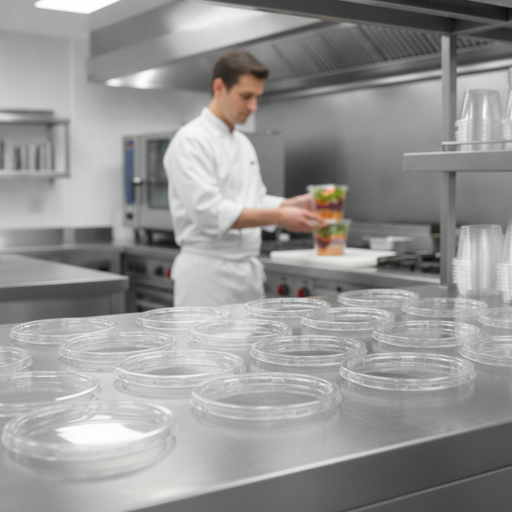 Clear rPET Lids for 250ml Deli Pots for Food-to-Go (Pack of 1800)