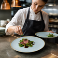 Plates Blue 260mm Duck Egg Blue Vitrified Ceramic for Vibrant Food Presentation (Pack of 12)