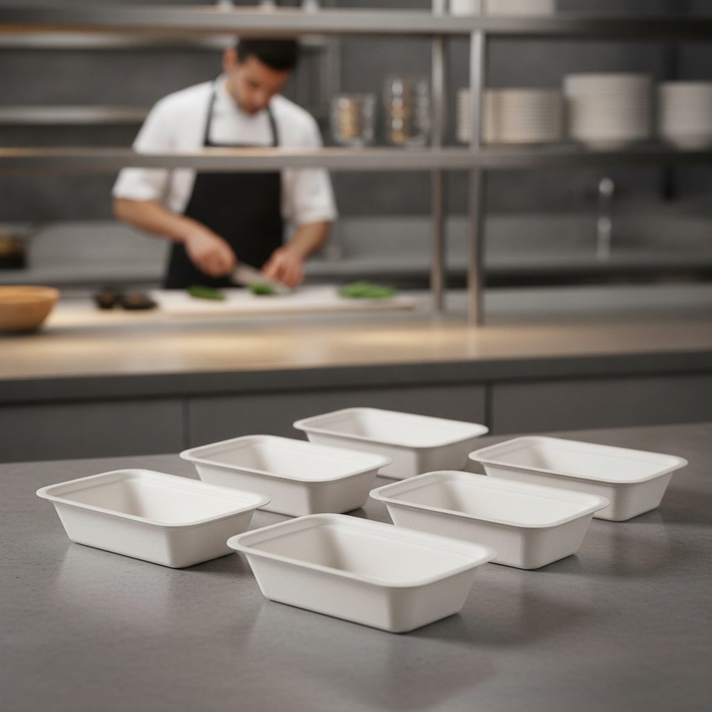 Bagasse Gourmet Food Containers 500ml for Street Food & Festivals (Pack of 600)