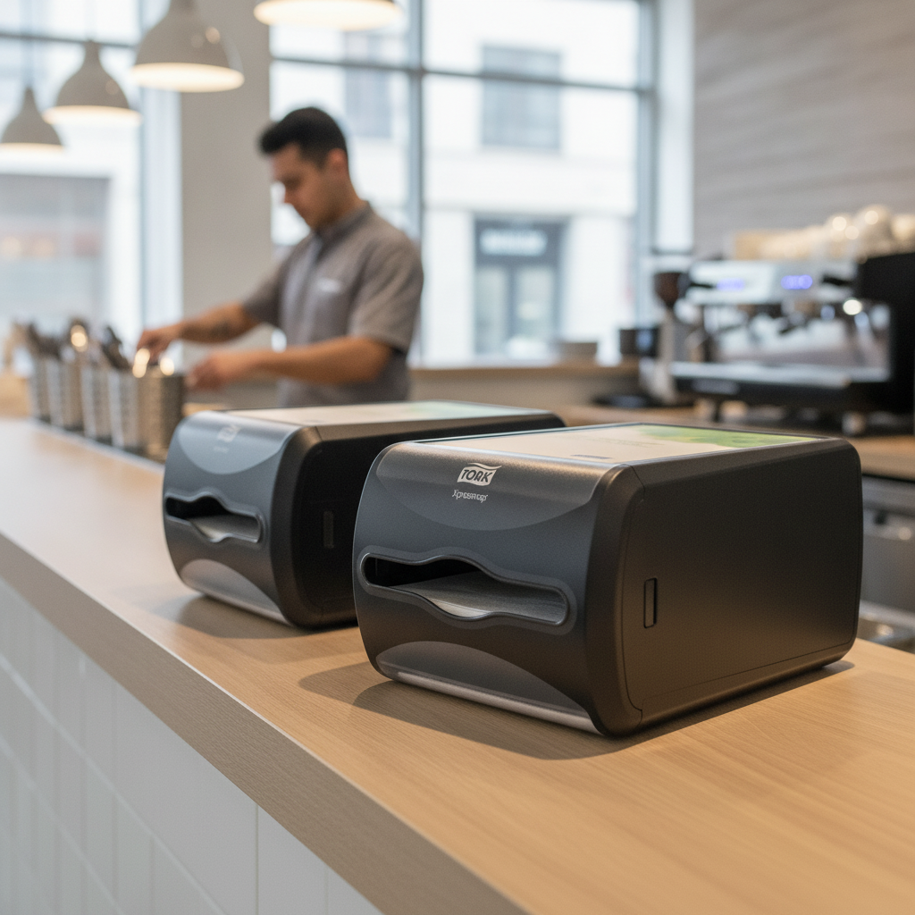 Plastic Black Countertop Napkin Dispenser 191x307mm for Self-Serve Restaurants