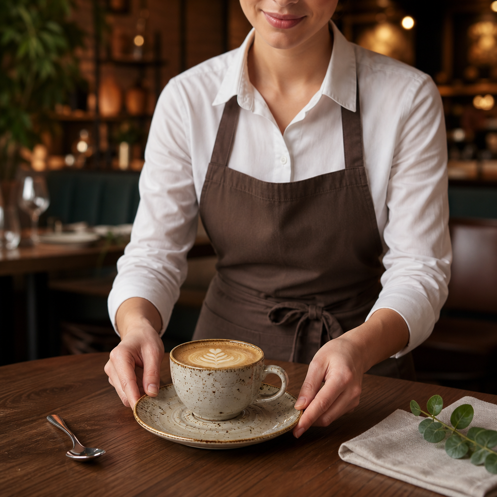 Large Double-Well Saucers 145mm Porcelain for Hot Drinks Service (Pack of 36)