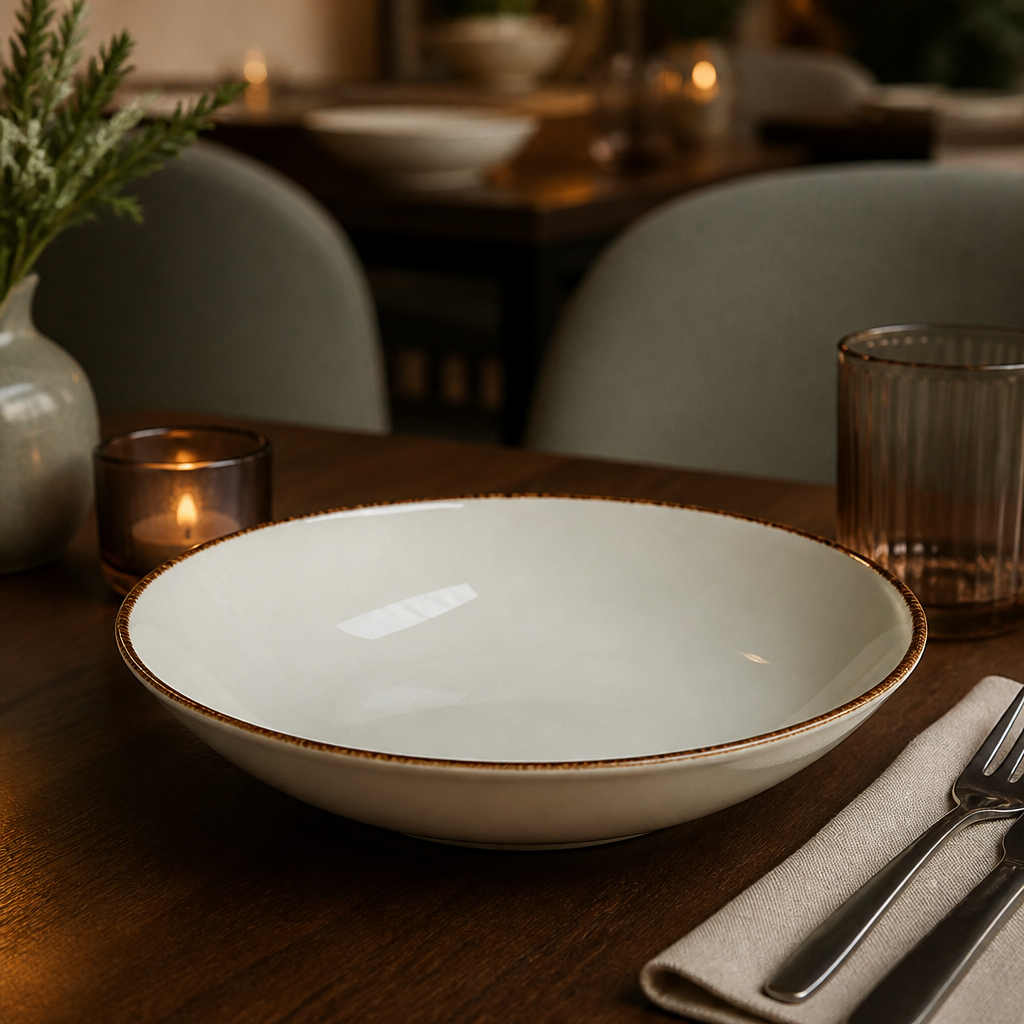 Brown Dapple Coupe Bowls 252mm for Stylish Dining - Pack of 12