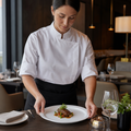 Narrow Rimmed Plates 280mm Porcelain for Catering Environments (Pack of 6)