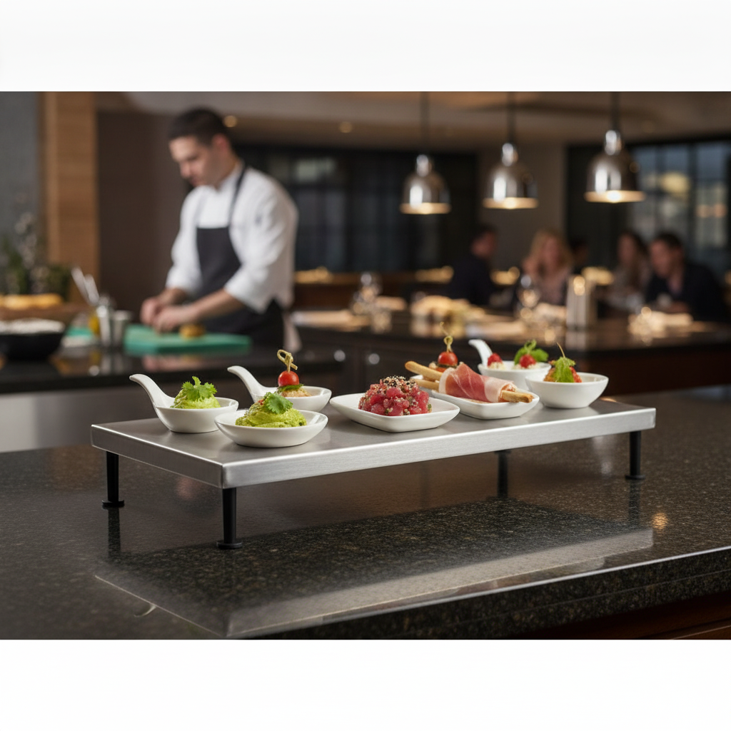 Stainless Steel Rectangular Riser 610x280mm for Foodservice Presentation