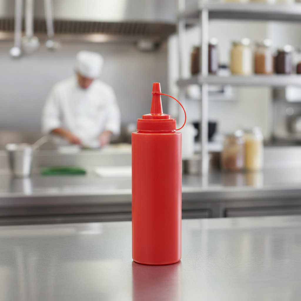 Polyethylene Squeeze Sauce Bottle 12oz for Food Service