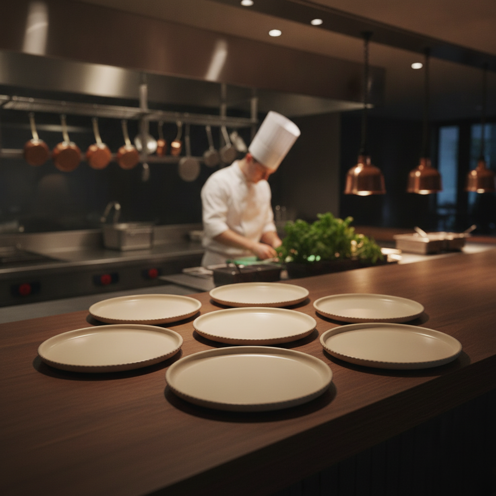 Porcelain Plates 160mm in Sand for Catering & Hospitality (Pack of 6)