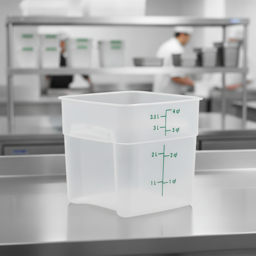 Polypropylene CamSquare Container 3.8L for Commercial Kitchens