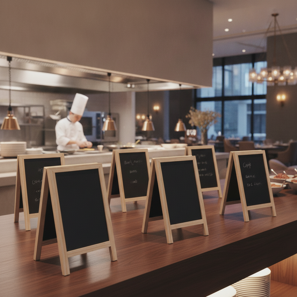 Wood Mini Folding Board for Buffet Display