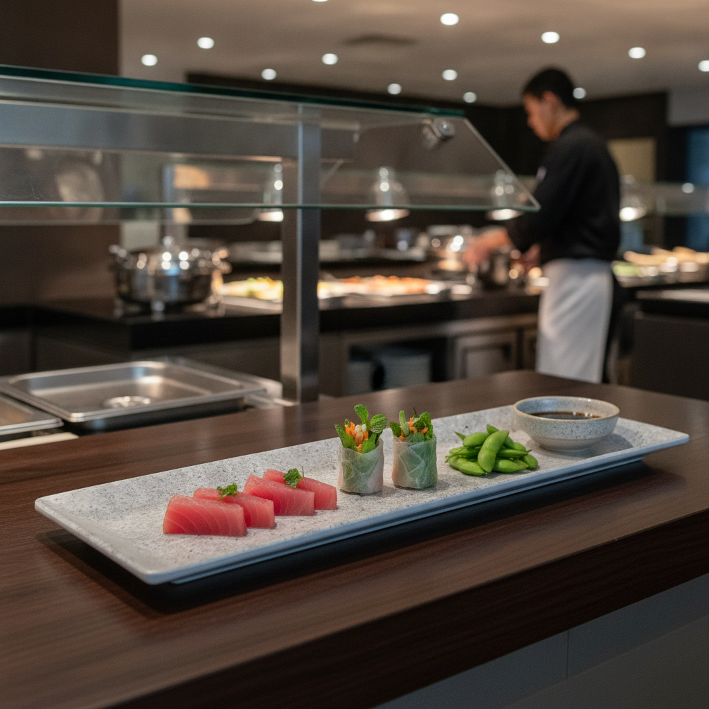 Melamine Rectangular Platter 310mm for Buffet Service