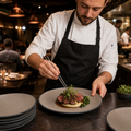 Round Plates 203mm Sandstone Melamine for Foodservice Occasions (Pack of 24)