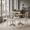 Polypropylene Cross-Back Chairs 895x492mm for Cafés & Bistros (Pack of 4)
