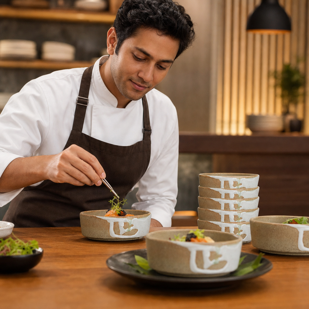 Vitrified Stoneware Stackable Bowls 170ml for Home & Office (Pack of 36)
