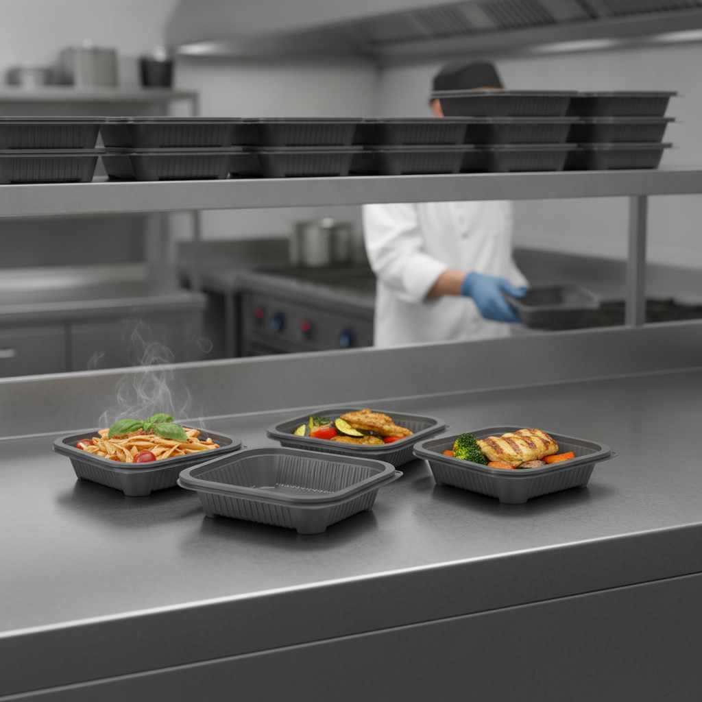rPET Hot Deli Takeaway Containers 250ml for Food Service (Pack of 700)