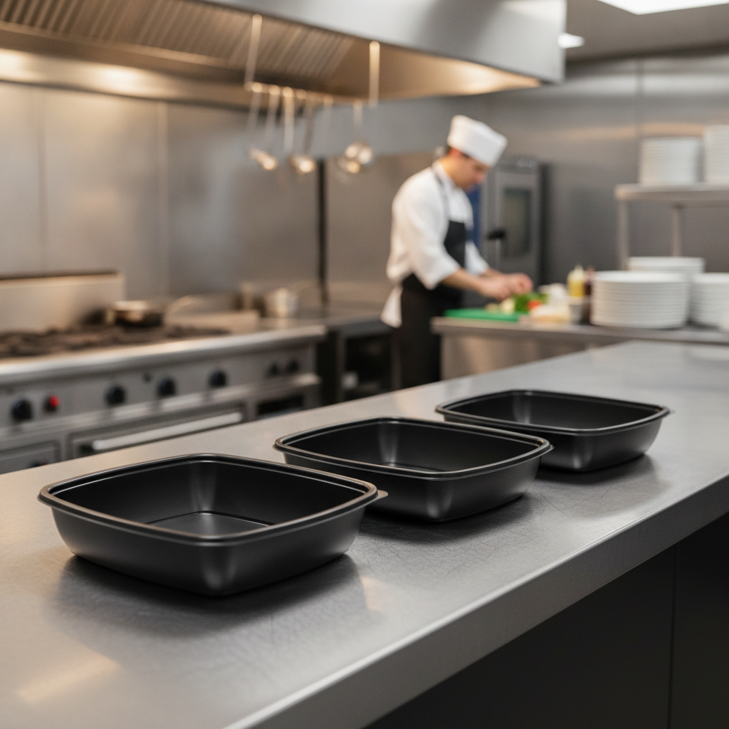 Polypropylene Medium Rectangular Food Containers 900ml for Restaurants (Pack of 300)