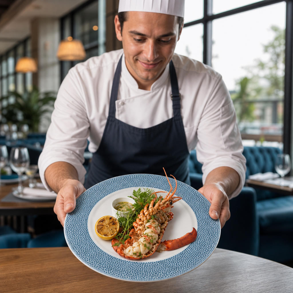 Isla Ocean Blue Presentation Plates 305mm for Seafood & Mains (Pack of 12)
