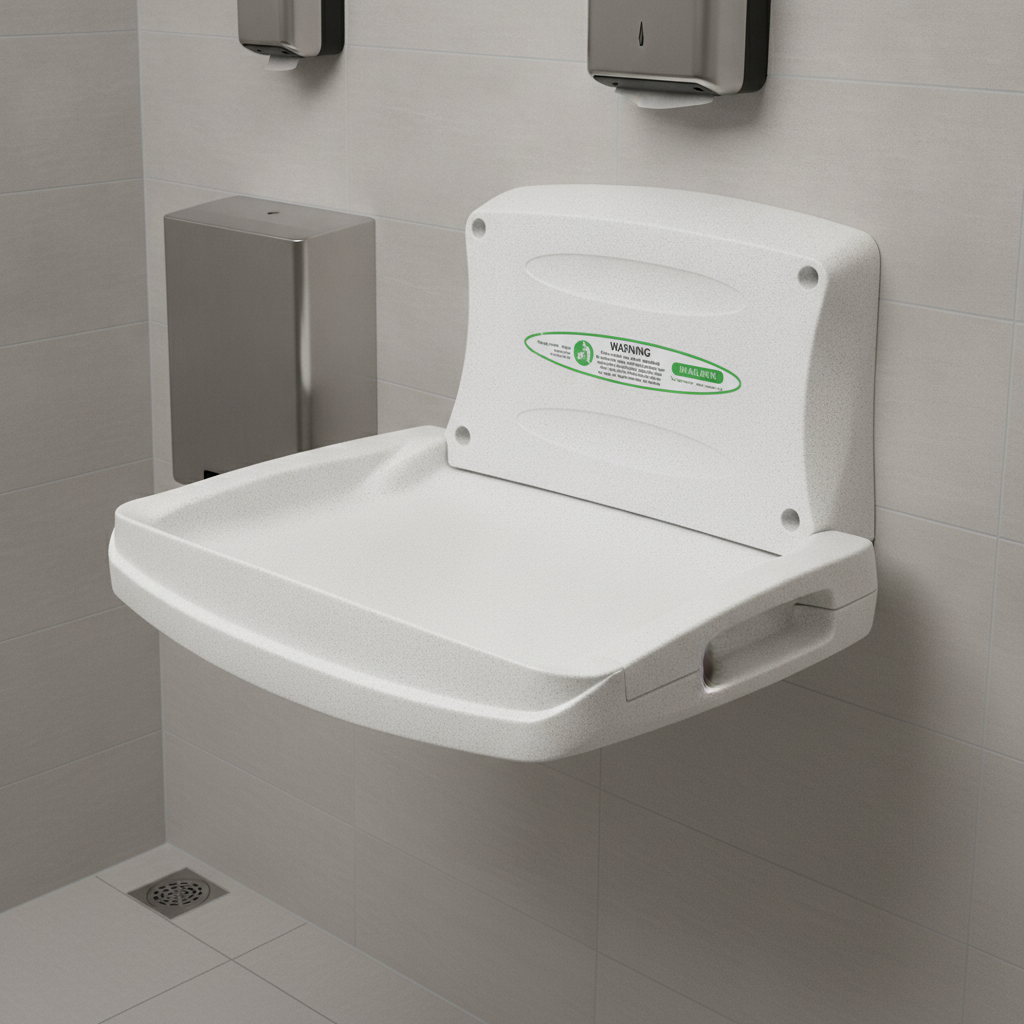 Durable Plastic Horizontal Baby Changing Unit for Washrooms