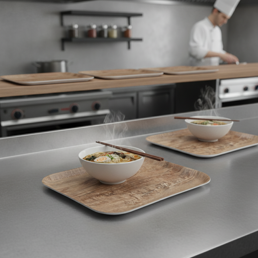 Polyester Non-Slip Rectangular Tray 360x460mm for Commercial Use