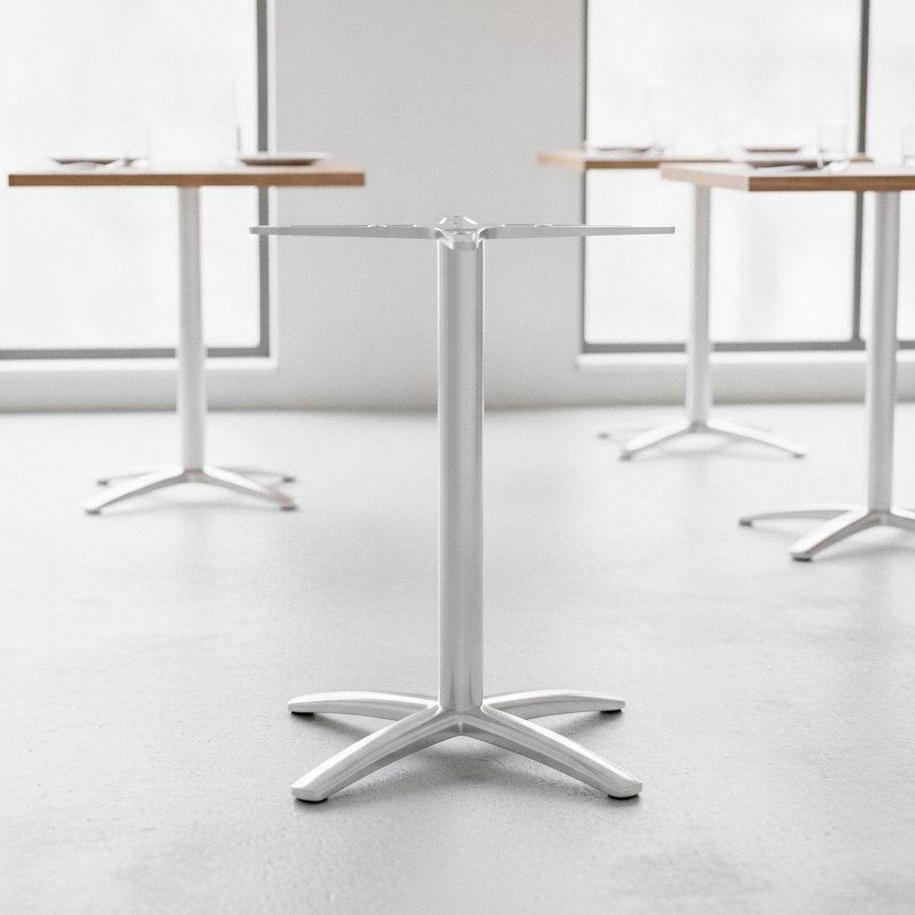 Aluminium Flip Top Table Base 618x618mm for Cafés and Restaurants
