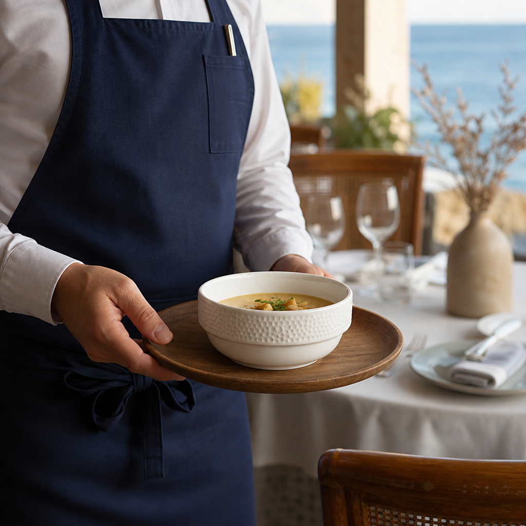 Porcelain Isla Consomme Bowls 360ml for Coastal Dining