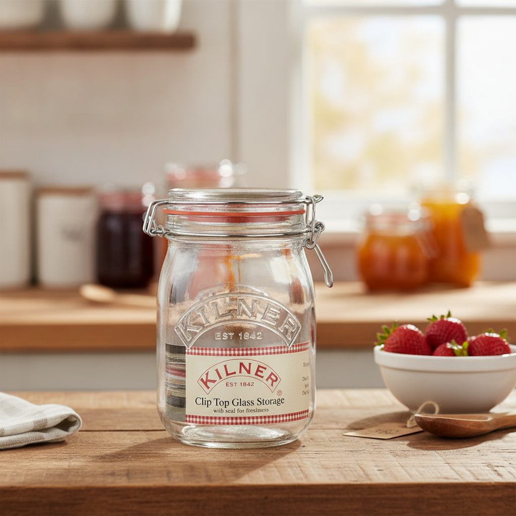 Glass Clip Top Preserve Jar 1000ml for Home Canning
