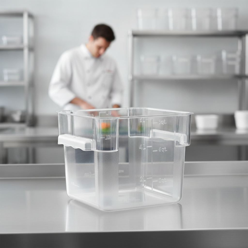 ABS Square Storage Container 5.5L for Professional Kitchens