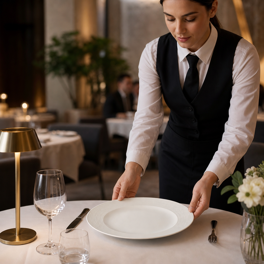 Coupe Plates 255mm Vitrified Porcelain for Upscale Dining (Pack of 12)