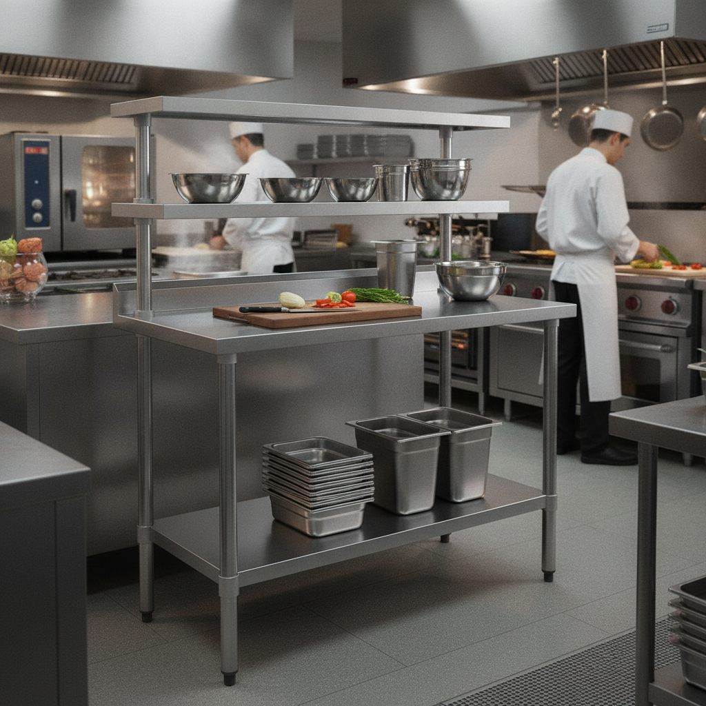 Stainless Steel Prep Station 1800x600mm for Commercial Kitchens