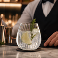 Clear Glass Stemless Gin Glasses 650ml for Cocktail Bars (Pack of 6)