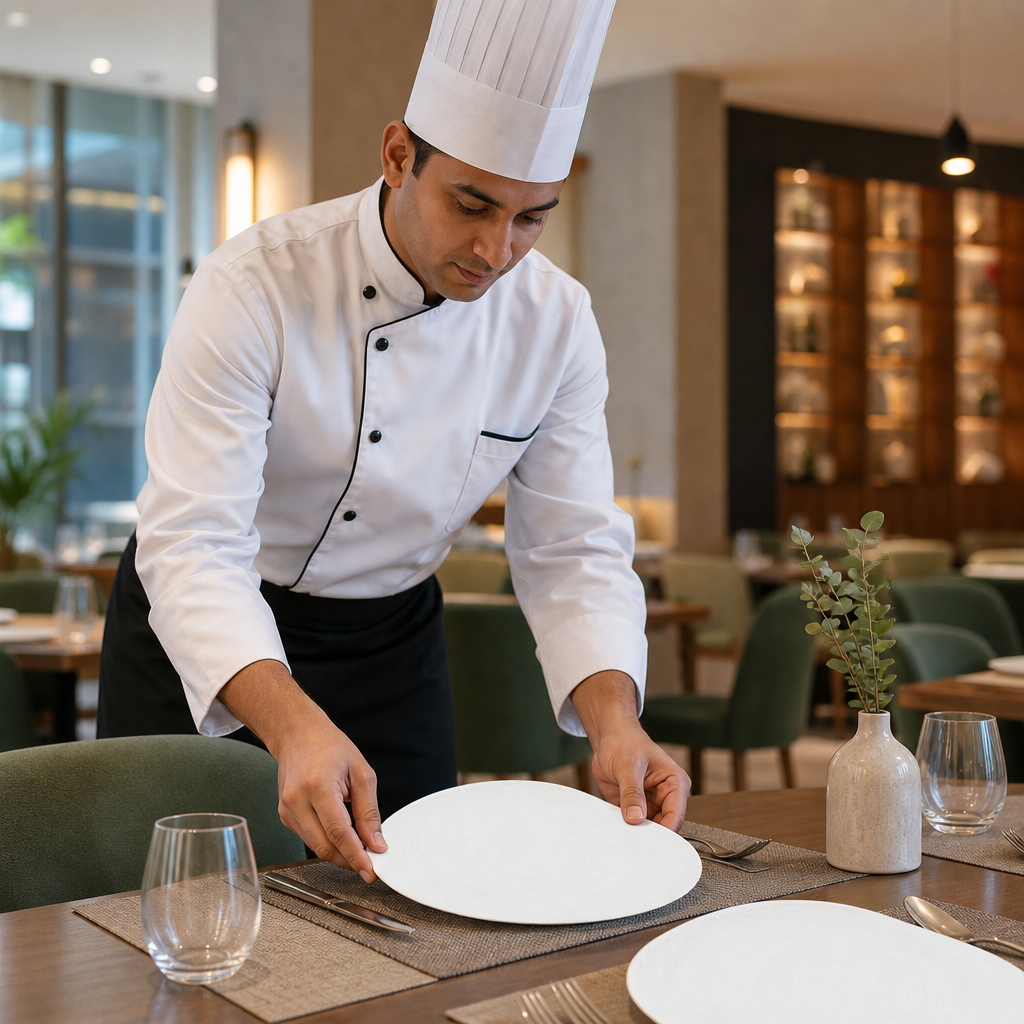 Plates 260mm Vitrified Ceramic for Restaurants (Pack of 12)