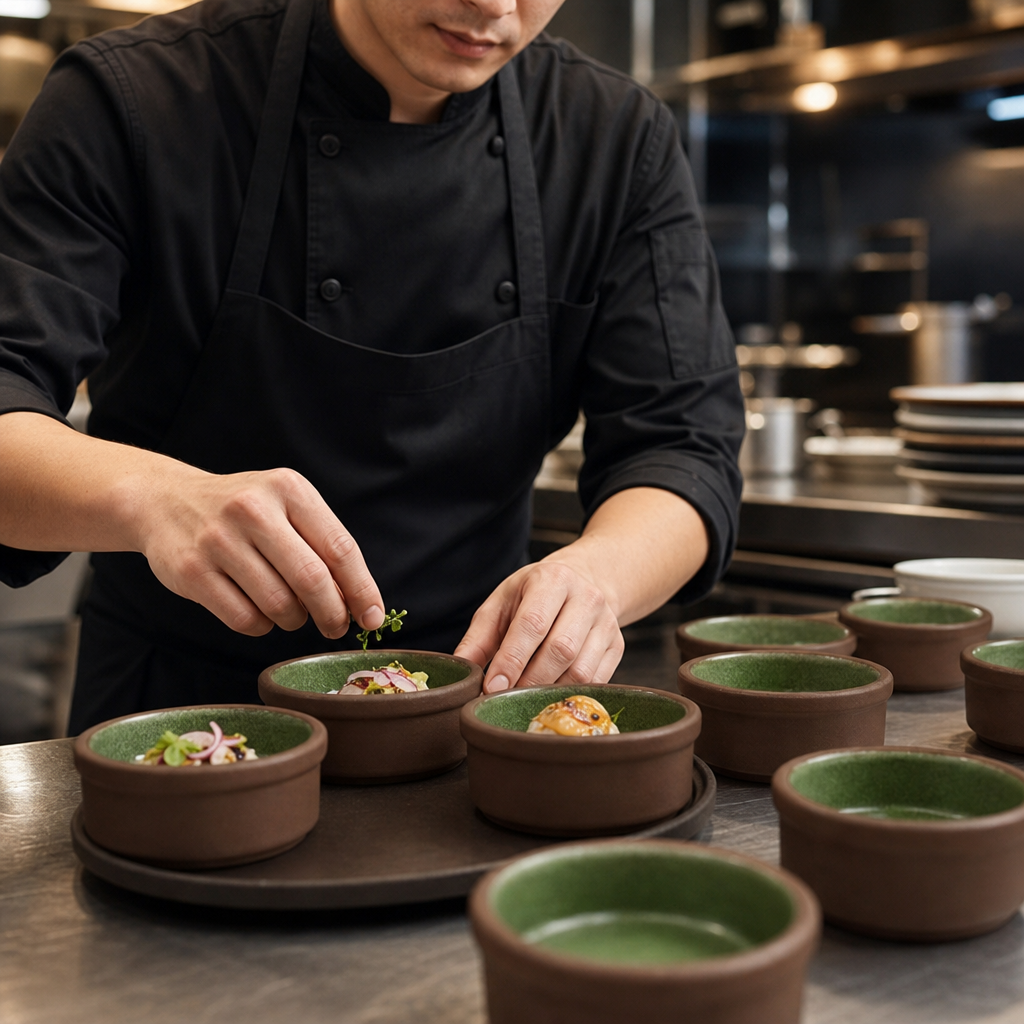 Stacking Trays 75mm Vitrified Stoneware for Restaurant Dining (Pack of 12)