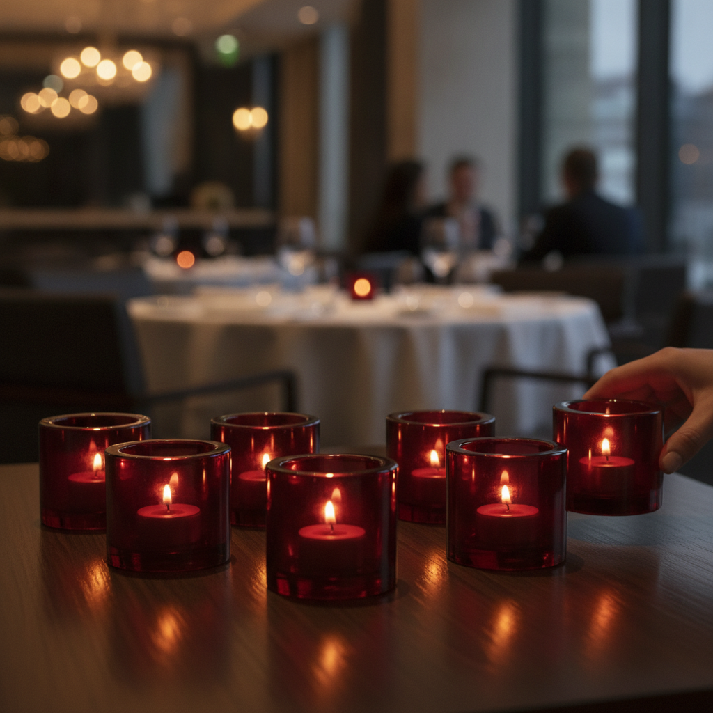 Ruby Tealight 70mm for Enhancing Dining Experience (Pack of 6)